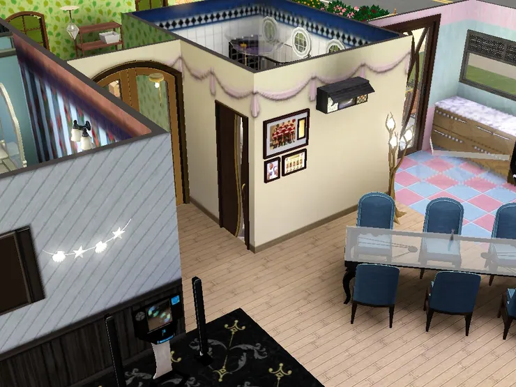 飯廳和通往房間的走廊我用了暖、柔和的顏色。