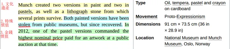 第三段：重要性／文化遺產