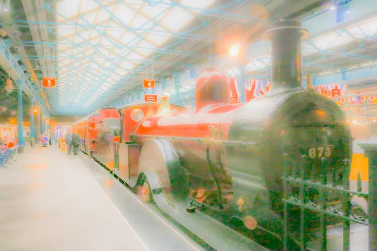 鐵道園區中退休的火車