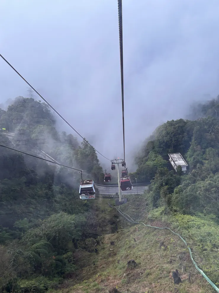 這條纜車路線很陡峭