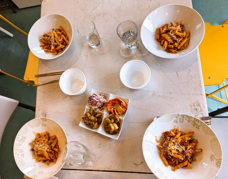 今天是 F 兒子許願的西餐