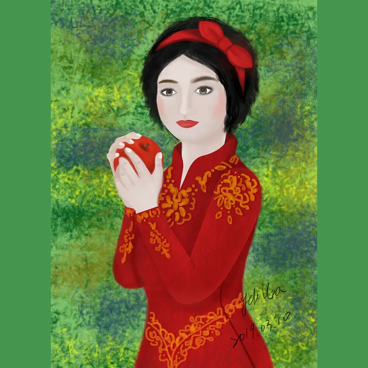 紅蘋果-原創插畫