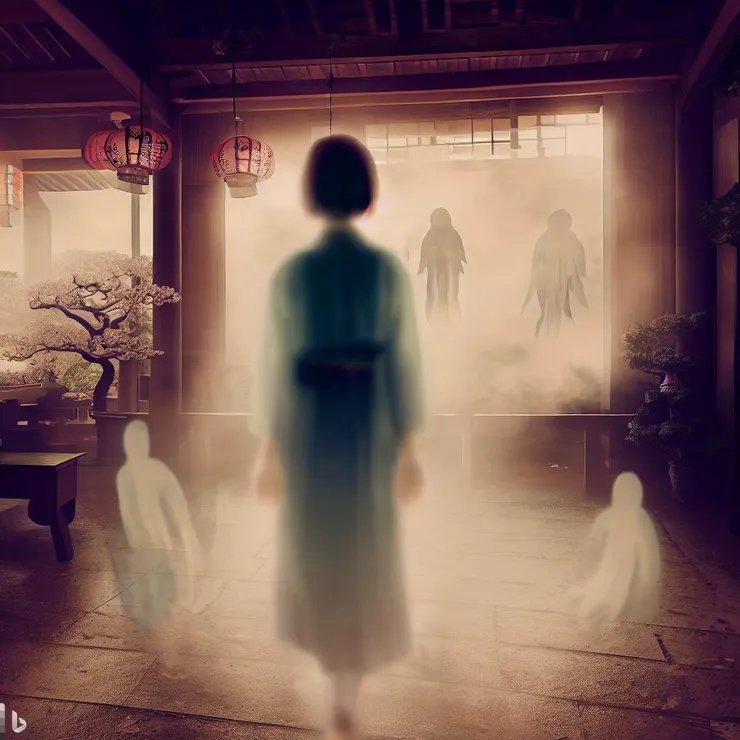 ＡＩ所繪製的神隱現象，有現世幽世重疊的感覺