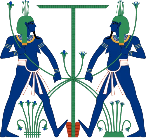 尼羅河之神哈比的上下埃及雙重形象