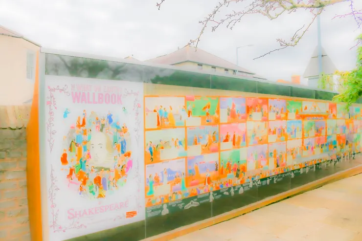 莎士比亞的劇作展示牆