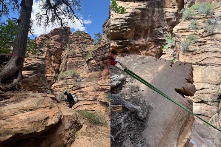 天然點導致給繩角度差，磨繩切割岩石