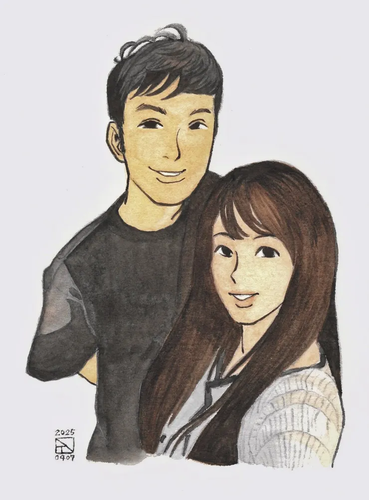 送給朋友的似顏繪