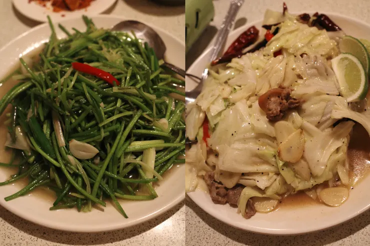 清炒野蓮＆嗆肉高麗