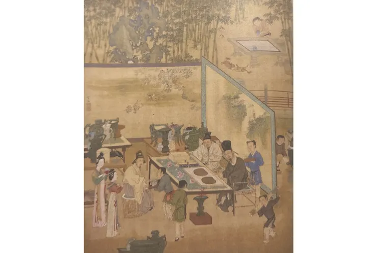 竹院品古圖(截自《觀念的形狀》)