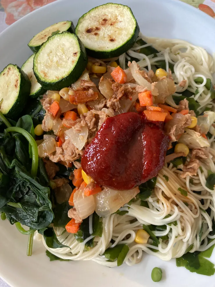 好吃的韓式辣拌麵完成！