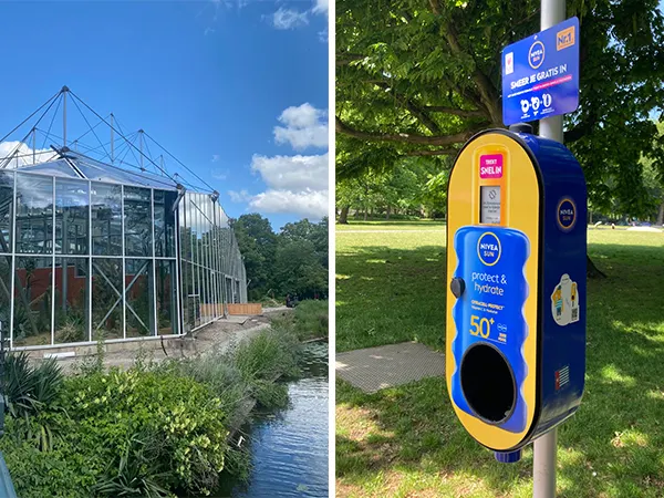 河畔的植物園與貼心的自助防曬油