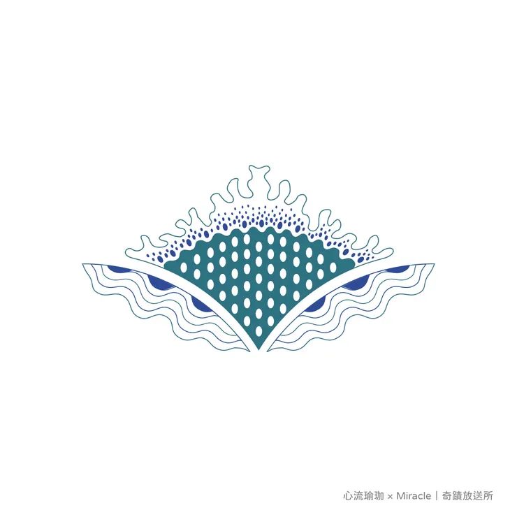 心流瑜珈的LOGO圖像電繪稿。