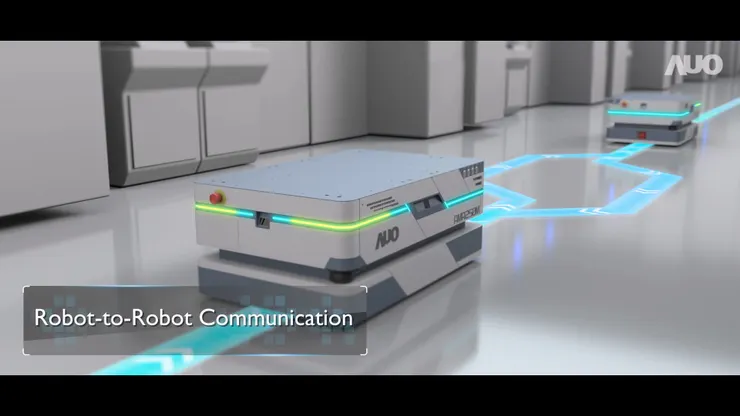 AUO透過AMR 3D動畫產品,展現 AI 機器視覺與機器人協作。
