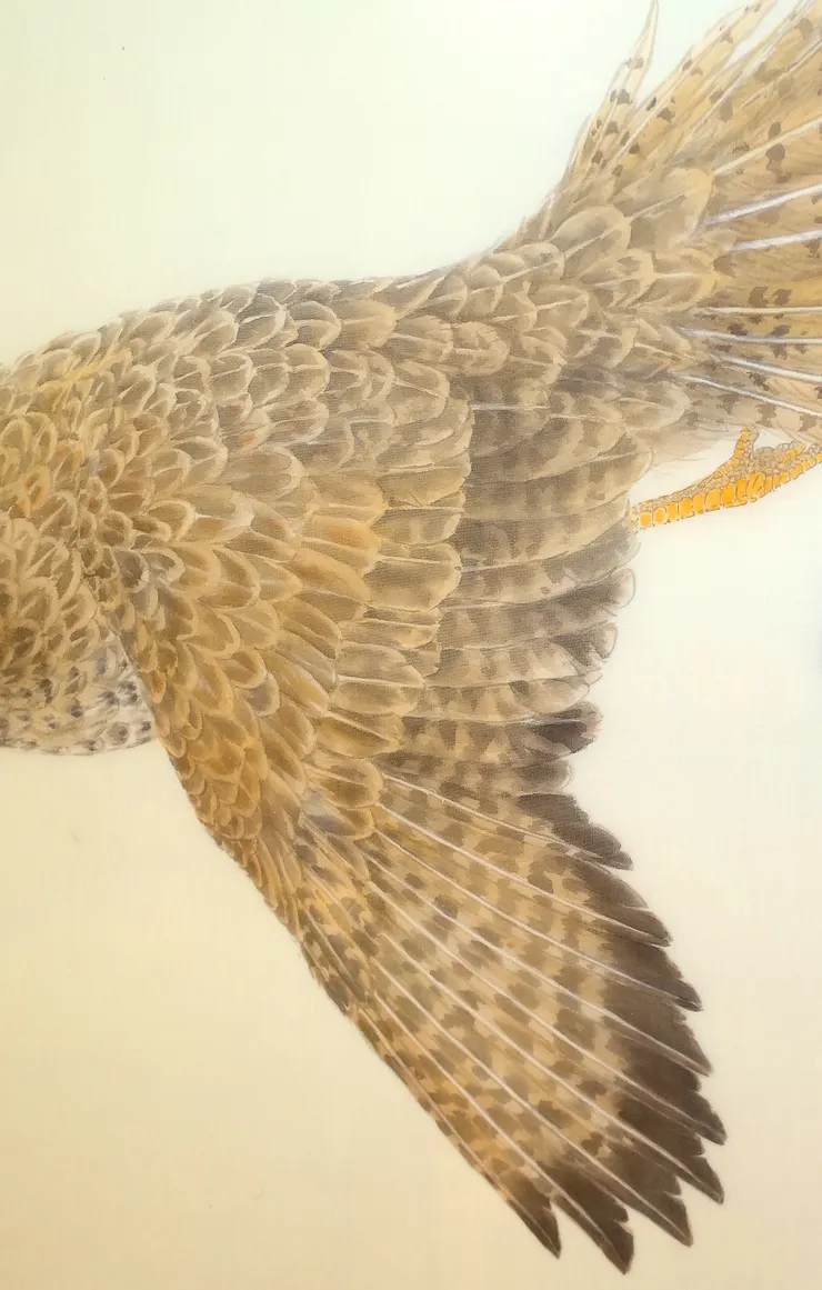 〈春律─向林玉山老師致敬／三月之晨〉局部－雉雞