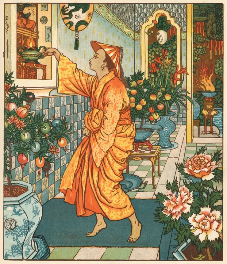 Aladdin and the wonderful lamp by Walter Crane 1875