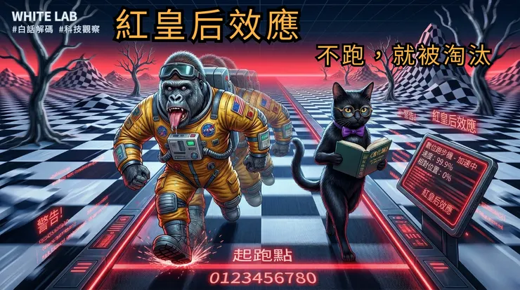 歡迎來到紅皇后效應的殘酷遊樂園：在這裡，你必須用盡全力奔跑，才能勉強留在原地