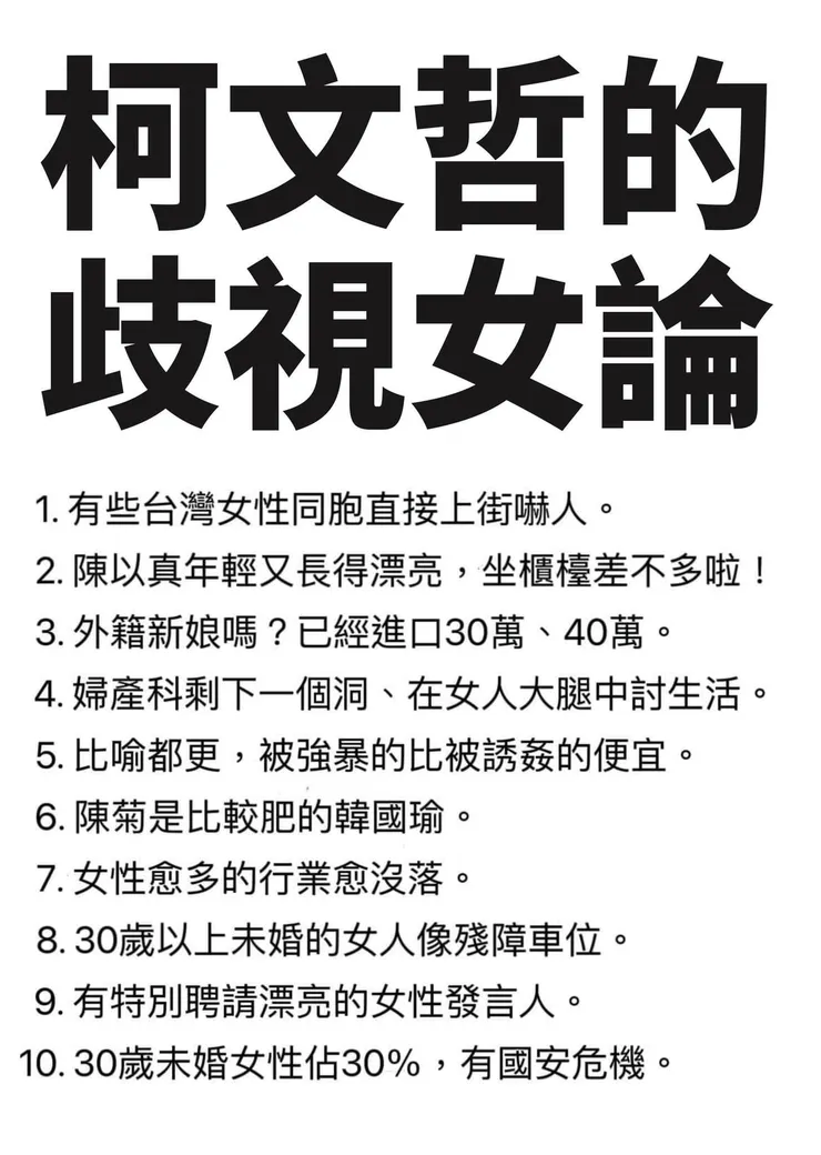 網路流傳的「柯十句」字圖，出自林雨蒼
