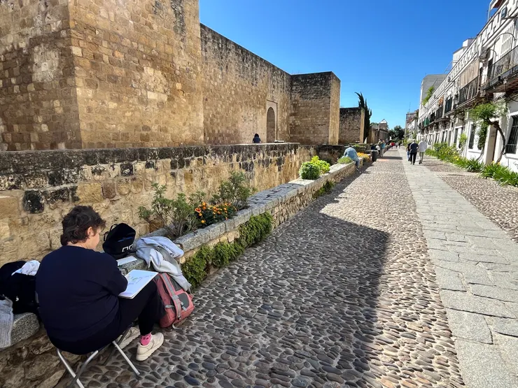 遇見水彩教室的學員來寫生