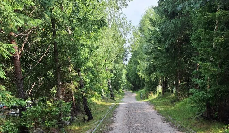 雨過天晴,沿著馬路的自行車/步道
