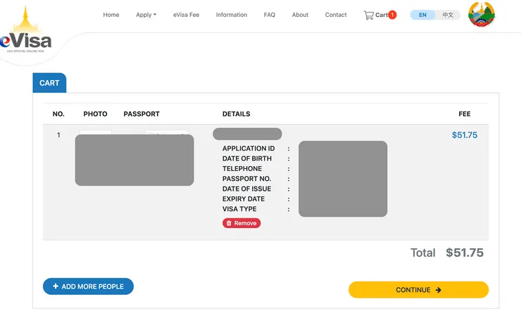 送出後就會來到資料確認頁,可以再確認一下照片和重要訊息是否正確,沒問題就可以準備付錢囉(在這之前一直以為費用就是50美,沒想到突然跑出$1.75手續費哈哈哈,當做善事)
