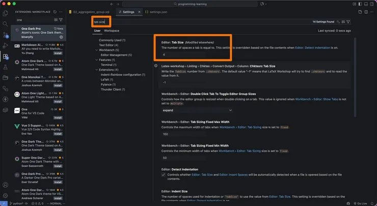 VS Code tab size setting.jpg