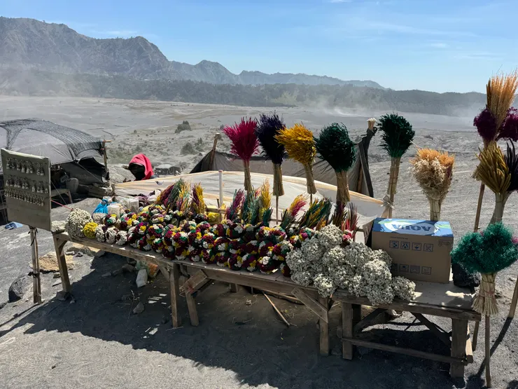 素色和彩色花束價錢不同，記得我買彩色花束要5萬印尼盾