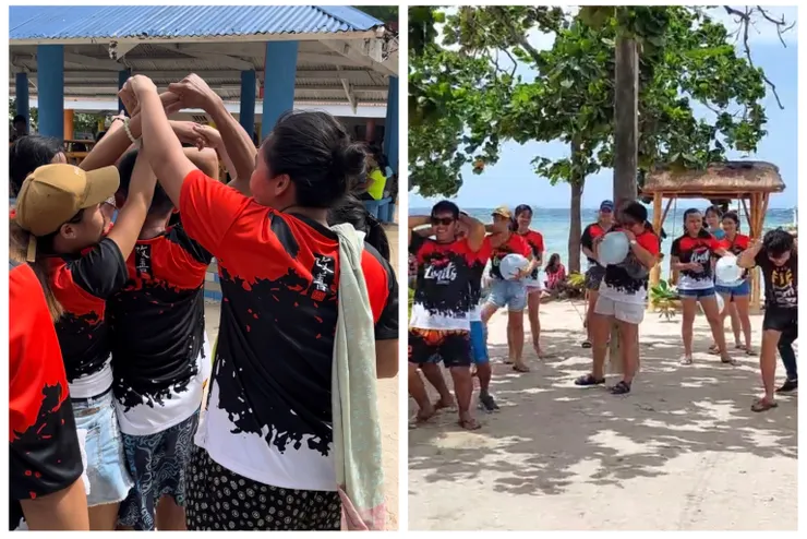 解手結與夾氣球比賽