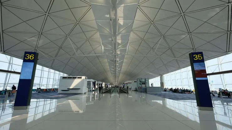 疫情影響的香港機場