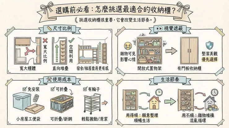 選購前必看:怎麼挑選最適合的收納櫃?