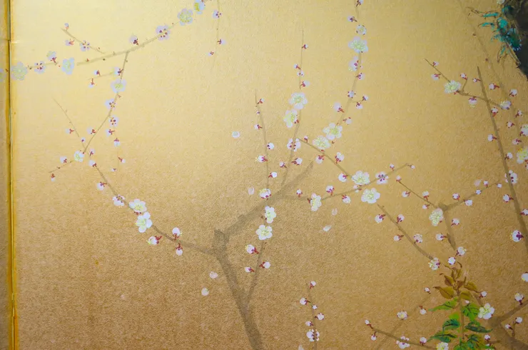 〈雪梅舞鶴／鶴子梅妻〉局部－梅花