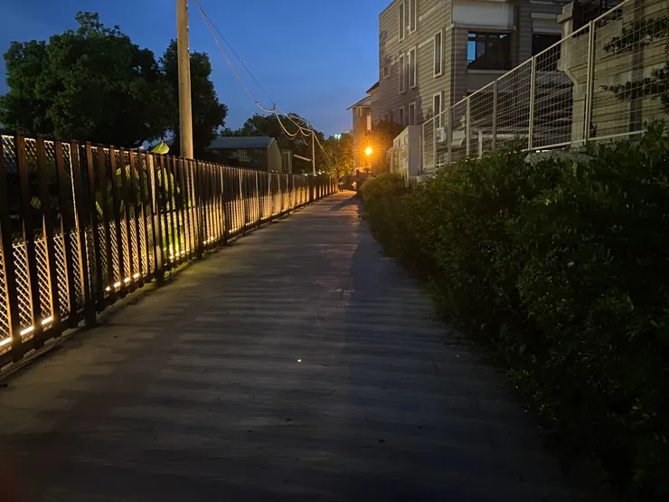 彰化戶羽機關後方步道夜景圖