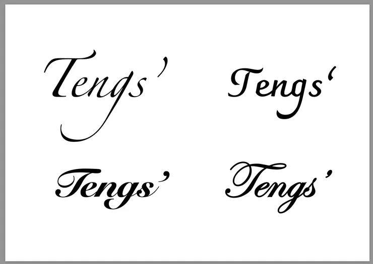 客戶說想要椅套上刺繡上英文,字體我們就與客戶討論想要的風格