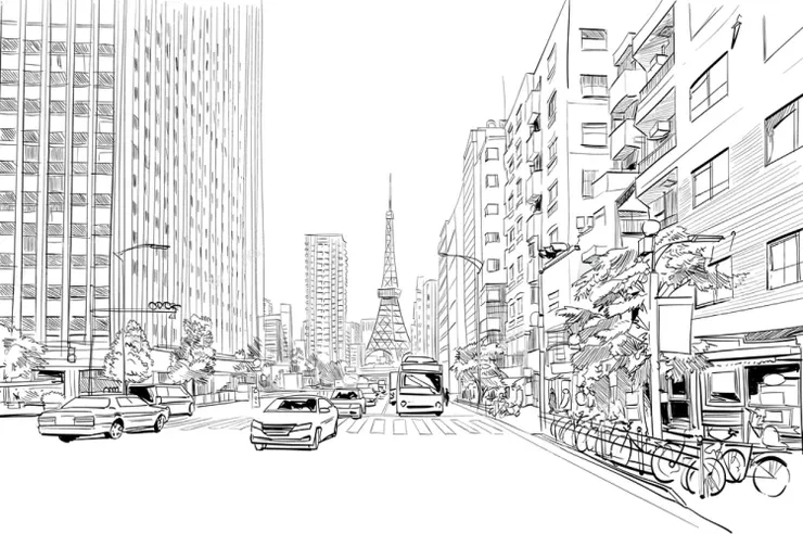 Tokyo Tower Sketch