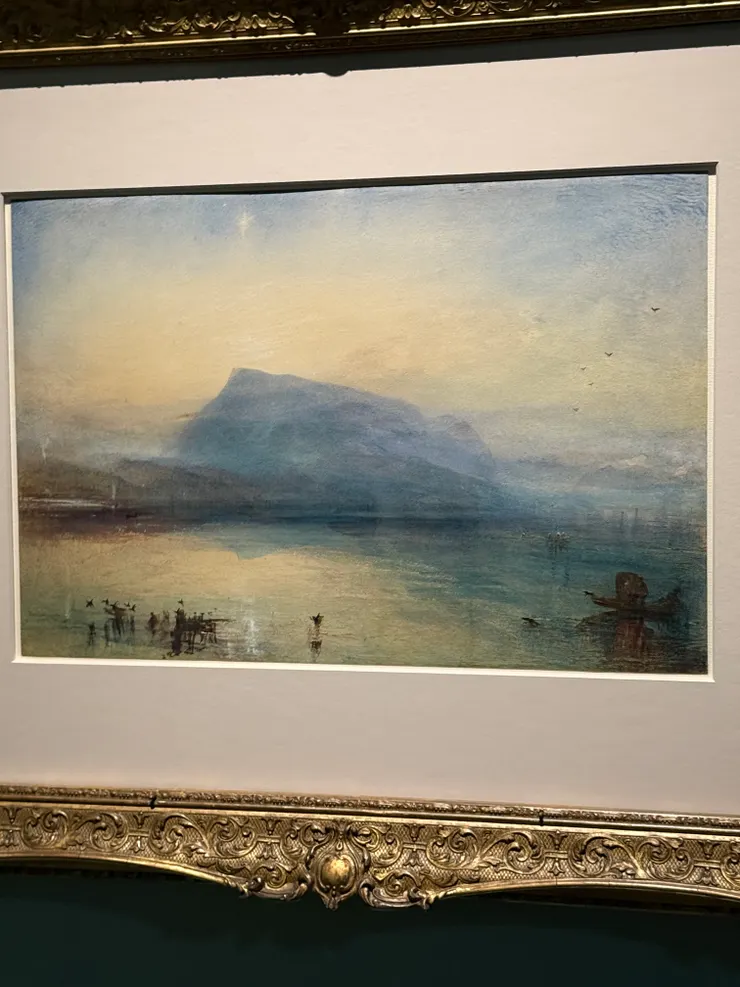 瑞士瑞吉山的日出，光影的變幻有很舒服的輕透感，也是他數一數二有名的畫作