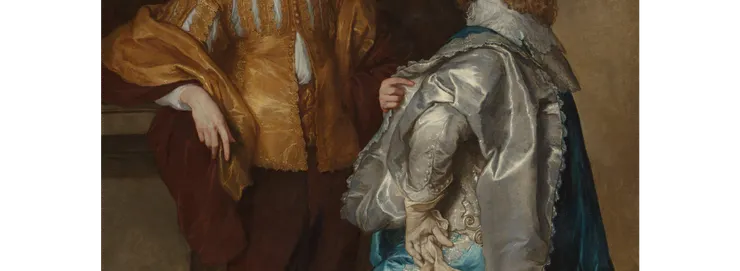 《約翰．斯圖亞特勛爵和他的兄弟伯納德．斯圖亞特勛爵》（局部）安東尼．范．戴克（下載自英國國家藝廊網站）