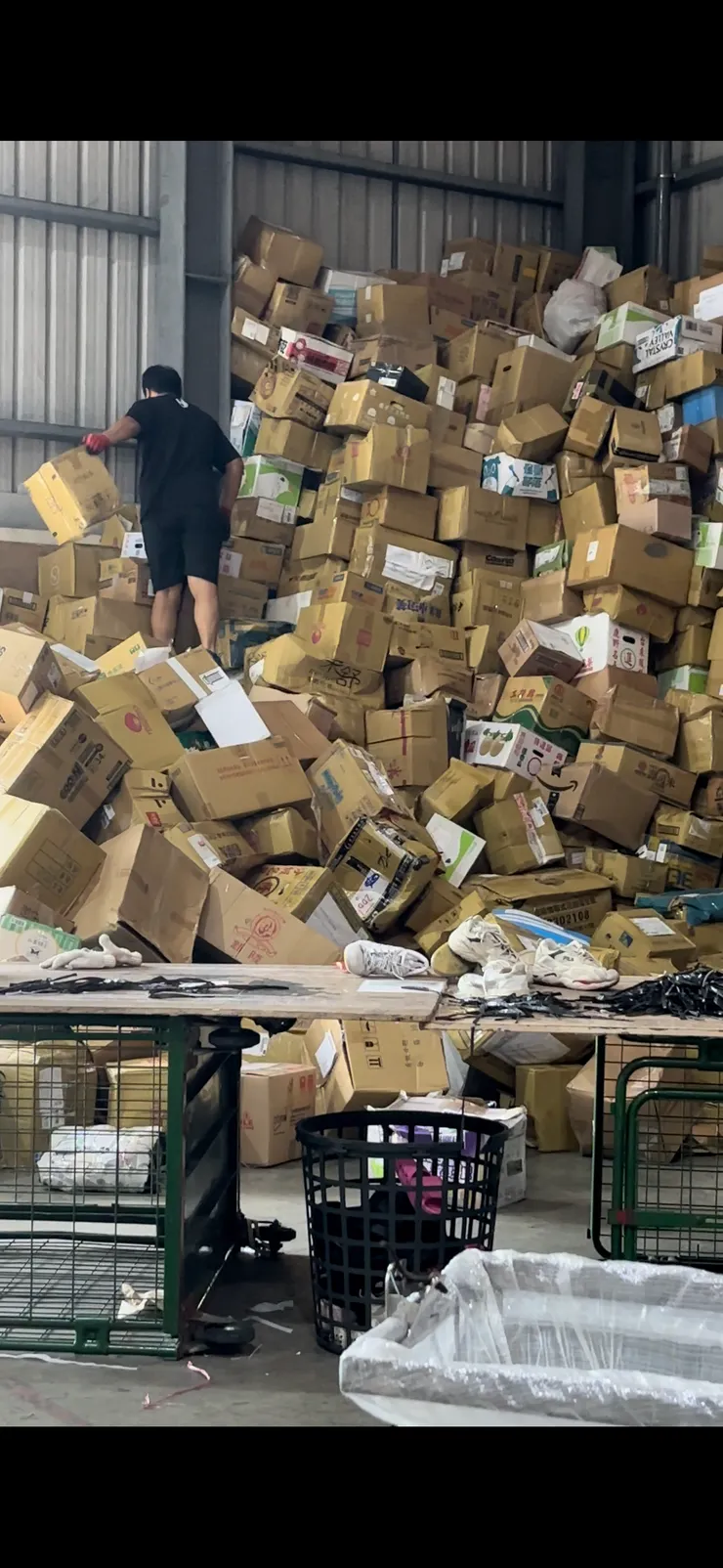 滿滿的捐贈物資