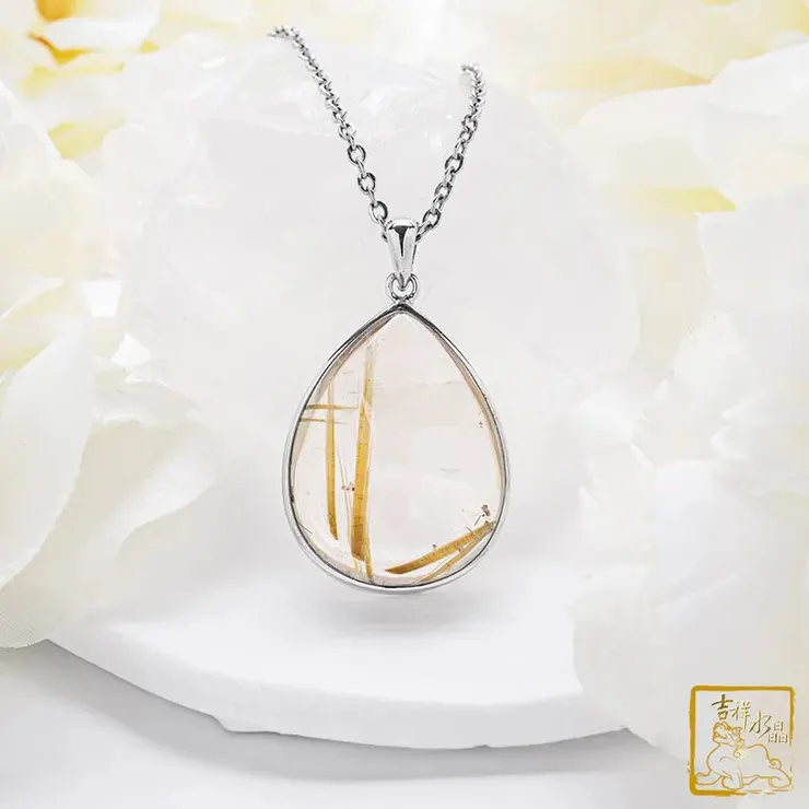 鈦晶水滴墜 9.1g 招財水晶