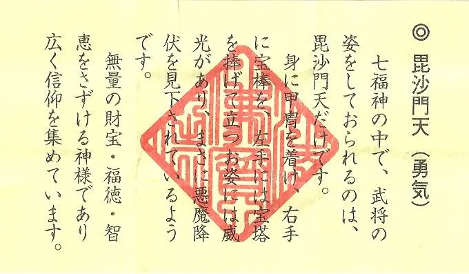 七福神 毘沙門天(勇氣)