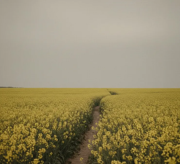 一望無際的油菜花。