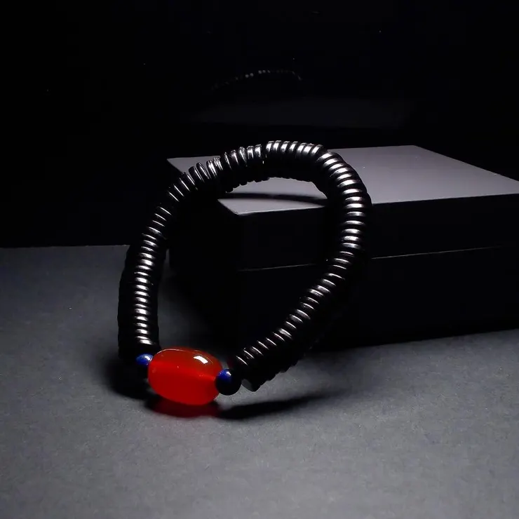 紅瑪瑙、青金石 男士手鍊