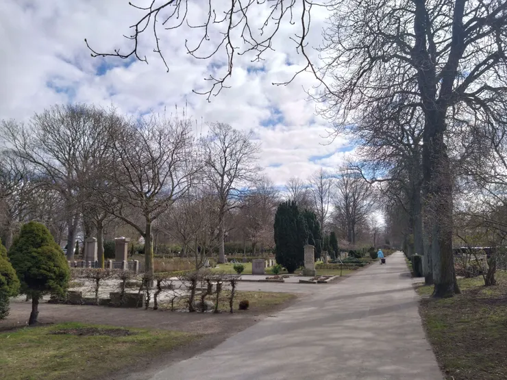 前幾天造訪,還在冬末蕭索中、比較像墓園(?)的墓園
