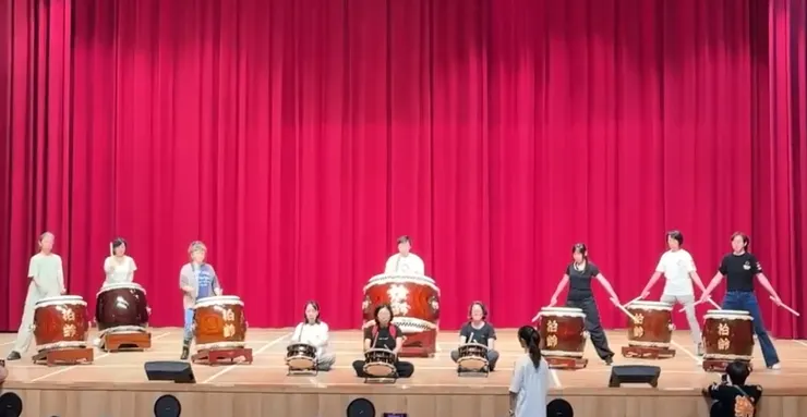 全台太鼓比賽彩排,交通陽明大學大禮堂。