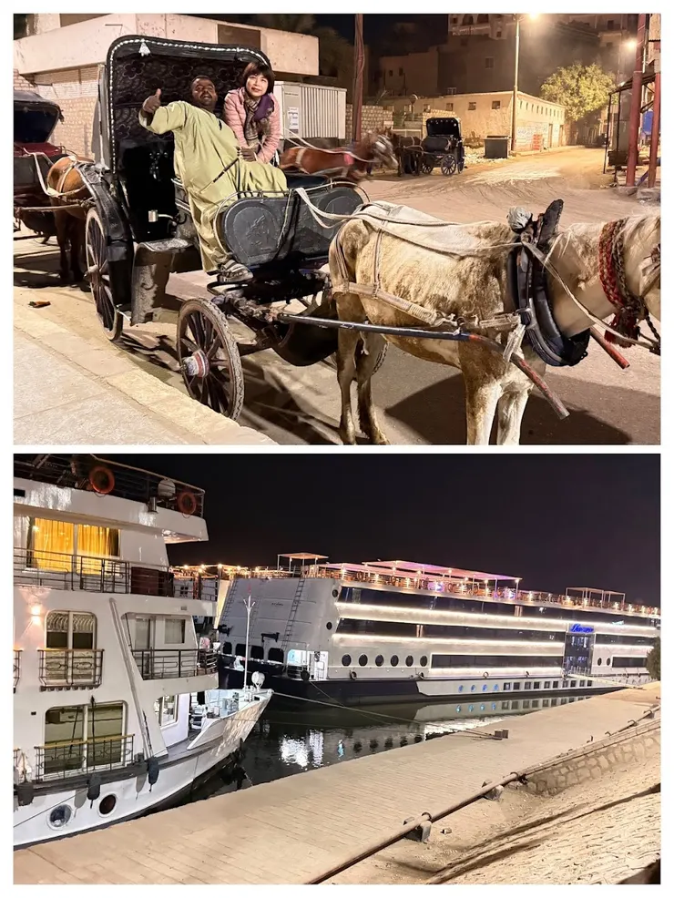 出河輪就分配馬車，埃及人很喜歡入鏡。