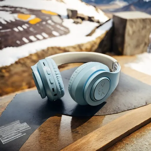 頭戴式藍芽耳機戶外產品照