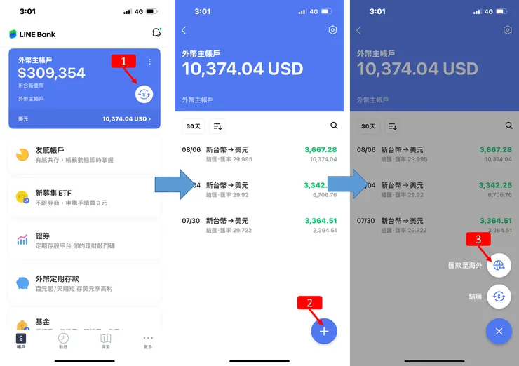 LINE Bank｜外幣帳戶升級，購買美元，約定帳戶設定，使用全攻略