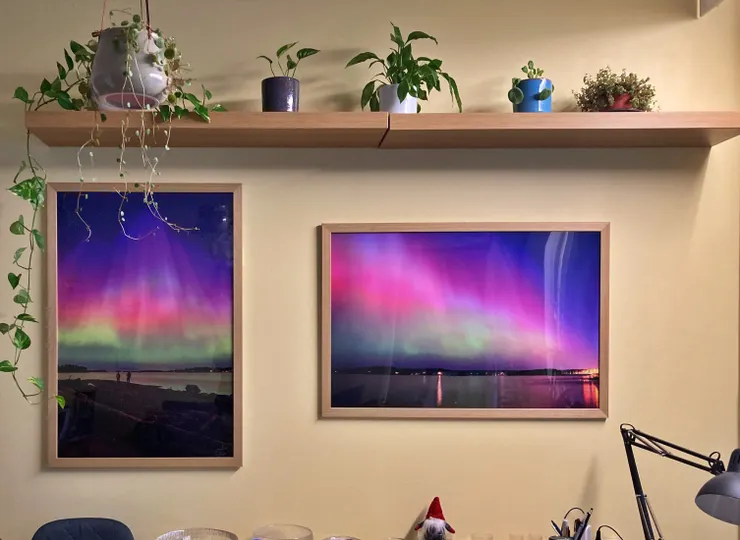 最近剛油漆完的客廳牆面