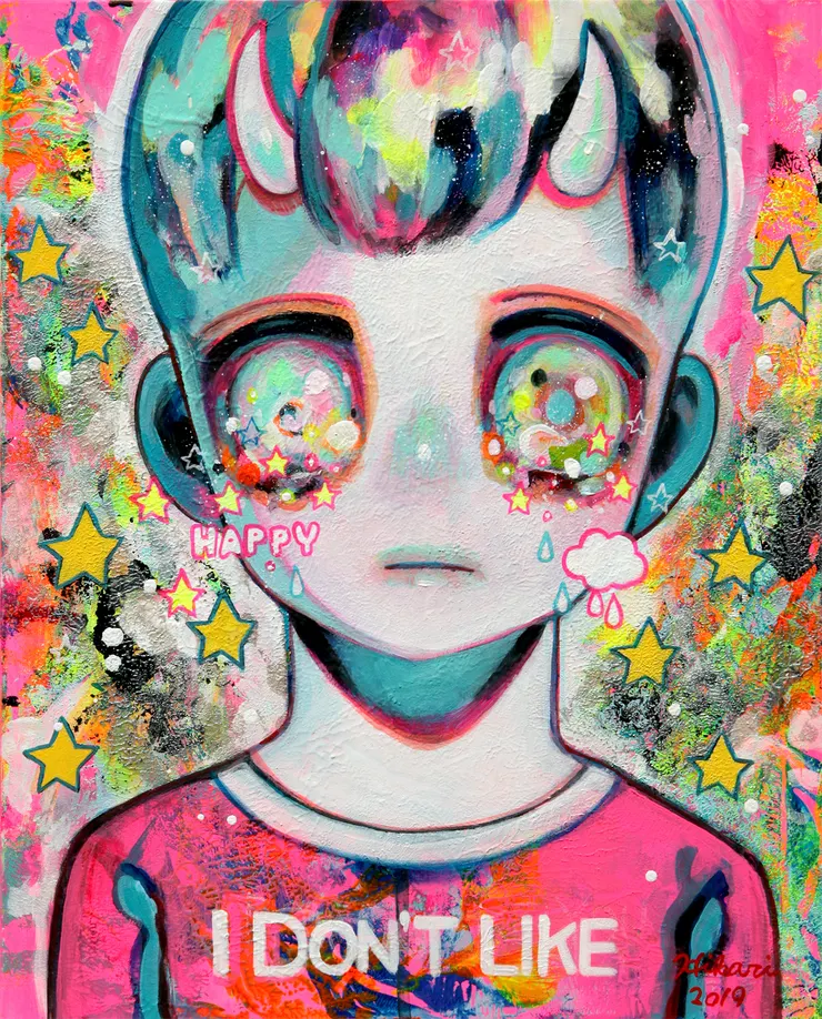 Hikari Shimoda | Children Living in Transparent Darkness #1, 2019 | 壓克力 帆布 | 10.8" x 8.6"