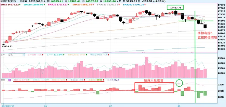 加權指數融資數據