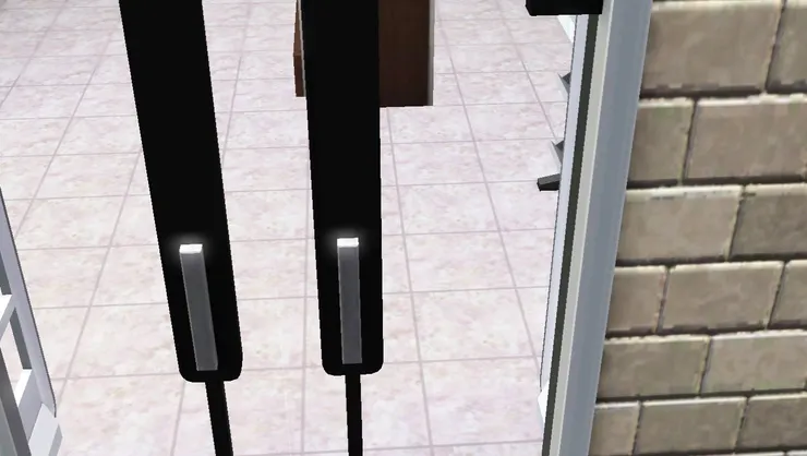 推門進店了。便利店的門是黑色的。