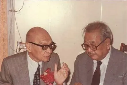 鄭騫與臺靜農（圖片來源：網路）